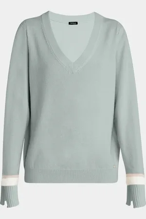 Kiton V-Neck Stripe Cuff Sweater