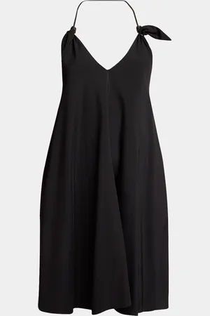 Loewe Halter Leather Knot Backless Mini Dress