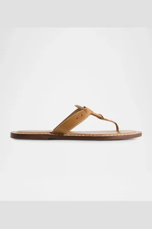 Bernardo Matrix Leather Flat Thong Sandals