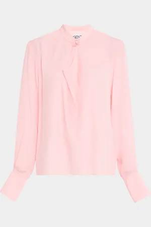 Argent Cutout Silk Double Georgette Blouse
