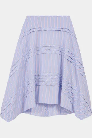 Maje Jiange Striped Midi Skirt