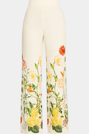 Cara Cara Mayflower Floral Wide-Leg Pants