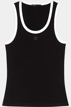 Maje Logo-Embroidered Tank Top