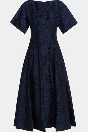 Simkhai Rosalie Pleated Fil Coupe Midi Dress