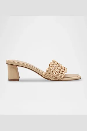 MARC FISHER Woven Block-Heel Mule Sandals