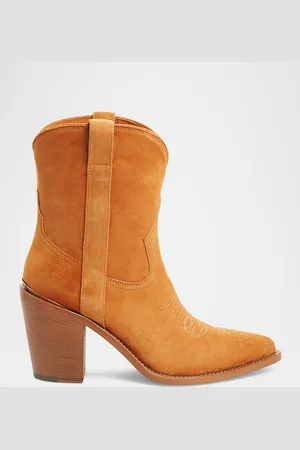 Partlow Boots Leigh Anne Suede Western Ankle Booties
