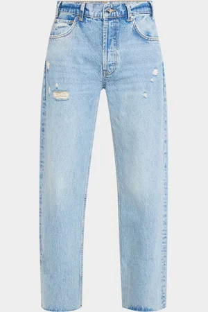 ANINE BING Gavin Distressed Straight-Leg Jeans