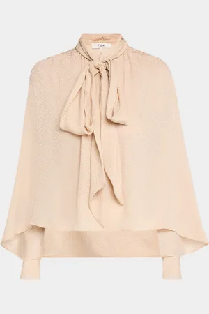 Chloé Bow-Neck Batwing-Sleeve Top