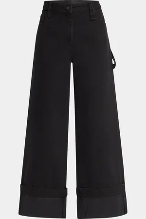 Simone Rocha Straight-Leg Cuffed Boyfriend Jeans