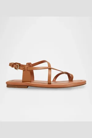 MARC FISHER Strappy Leather Flat Toe-Ring Sandals