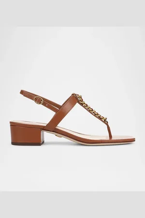 VERONICA BEARD Andie Leather Chain Slingback Sandals