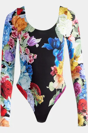 ALICE+OLIVIA Rhys Ballet Neck Long-Sleeve Bodysuit