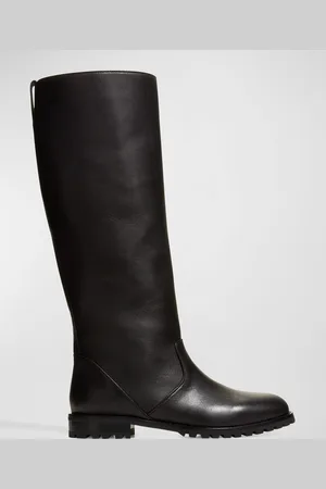 Manolo Blahnik Motosahi Tall Lug-Sole Leather Boots