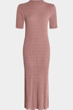 Varley Fara Textured Knit Midi Dress