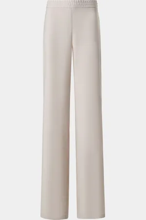 AKRIS Filibert Cupro Gabardine Straight-Leg Elastic-Waist Pants