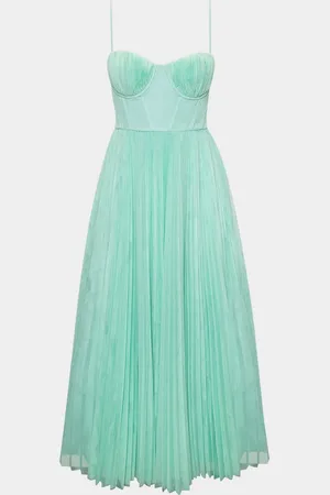 Hutch Amara Sweetheart Pleated Tulle Maxi Dress