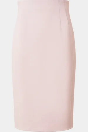 AKRIS Double-Face Wool Crepe Pencil Skirt