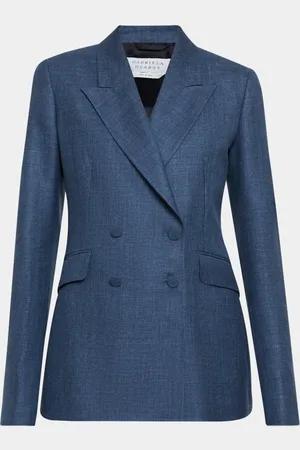 GABRIELA HEARST Angela Linen Double-Breasted Blazer