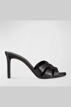 Saint Laurent Tribute Woven Calfskin Stiletto Sandals