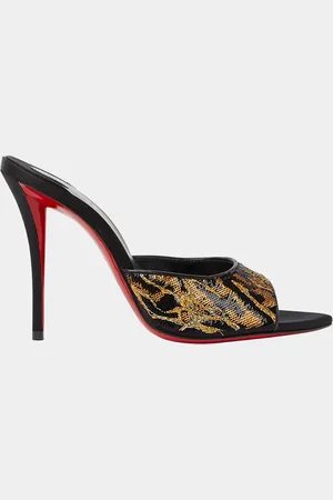 Christian Louboutin Miss Z Sequin Animal Red Sole Mules