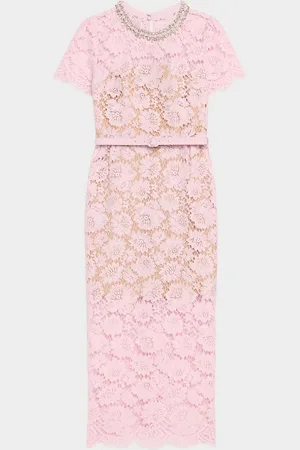Self-Portrait Fine Lace Midi Dress