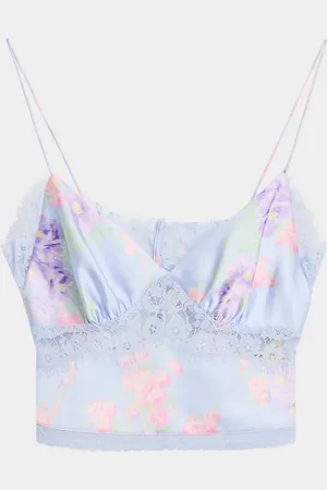 LOVESHACKFANCY Spritely Satin Floral Cami