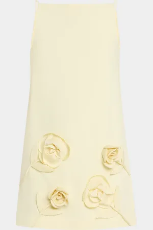 Self-Portrait Crepe Flower Mini Dress