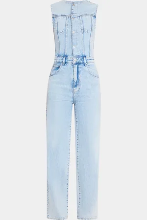 Paige Cirie Sleeveless Denim Jumpsuit