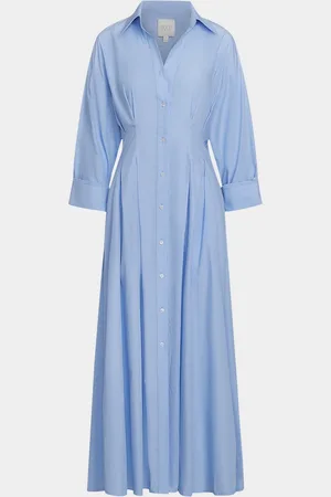 TWP MM Pleated Maxi Shirtdress