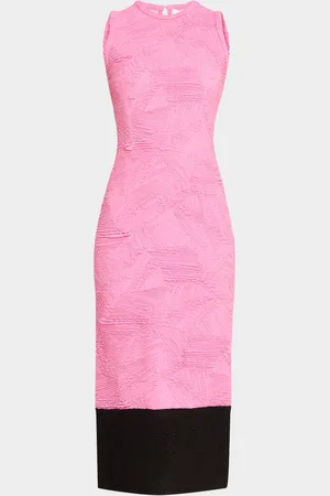 PRABAL GURUNG Textured Halter Midi Tube Dress