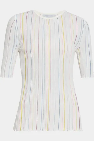 GABRIELA HEARST Fitz Stripe Wool Top