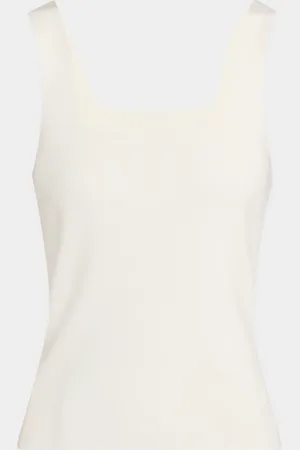 Reiss Harper Square-Neck Ribbed Tank