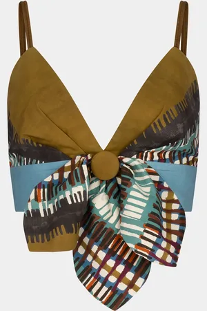 Silvia Tcherassi Flor Bow Crop Top