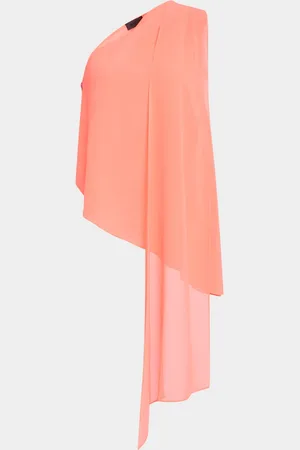 LAPOINTE One-Shoulder Georgette Asymmetric Top
