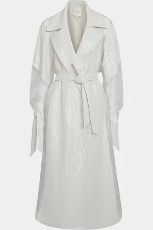 TWP Foreign Affair Sequined Silk Organza Trench Coat
