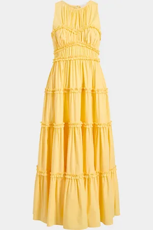 Cinq A Sept Sirrina Tiered Sleeveless Midi Dress