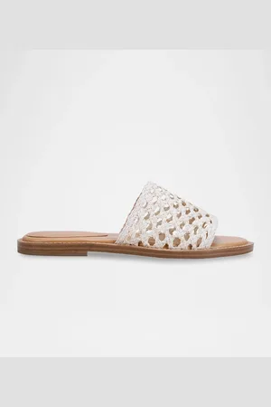 MARC FISHER Woven Flat Slide Sandals