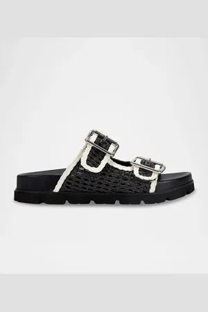 MARC FISHER Raffia Dual-Buckle Sporty Sandals