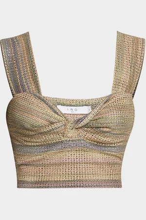IRO Eloy Twist-Front Sleeveless Crop Top