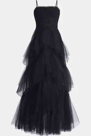 BCBG Max Azria Oly Ruffle Tiered Corset Gown