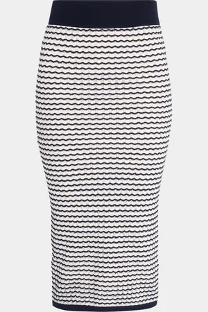 Essentiel Antwerp Stripe Knit Midi Skirt