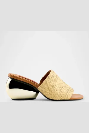 SIMON MILLER Moderno Braided Raffia Dome-Heel Mule Sandals