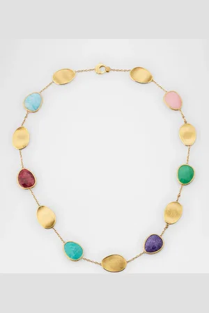 Marco Bicego Lunaria 18K Yellow Gold Necklace with Mixed Stones