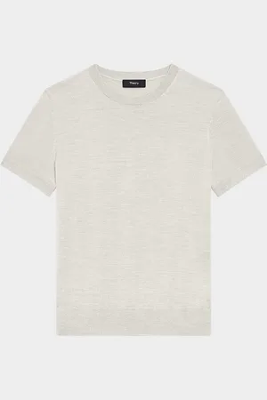 THEORY Regal Merino Wool Short-Sleeve Crew T-Shirt