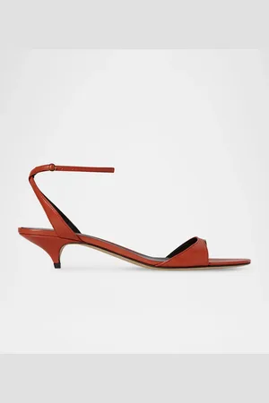 The Row Vika Leather Ankle-Strap Sandals