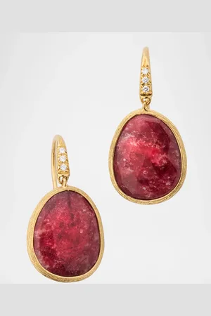 Marco Bicego Lunaria 18K Yellow Gold Thulite Earrings with