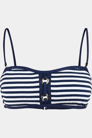 La Blanca Sail Striped Bandeau Bikini Top