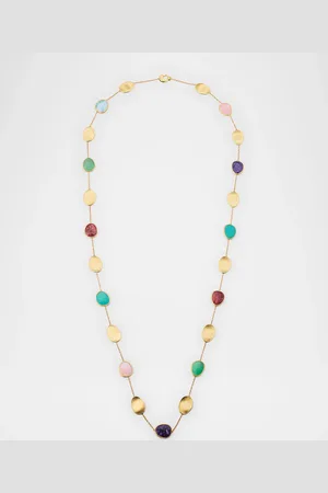 Marco Bicego Lunaria 18K Yellow Gold Necklace with Mixed Stones
