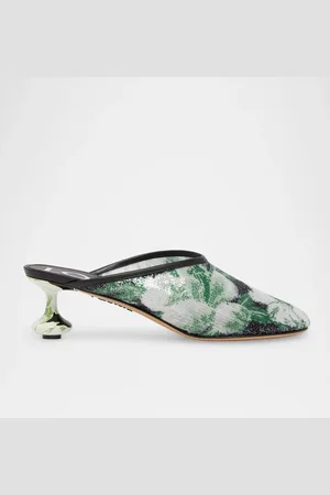 Loewe Toy Floral Sequin Mules