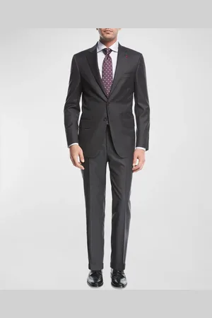 ISAIA Solid Wool Two-Piece Suit